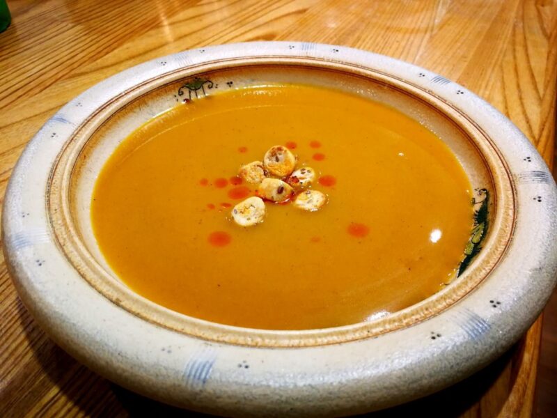 Sütőtök-krémleves hokkaidó tökből